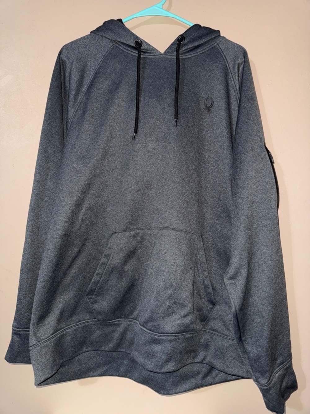 Spyder Men’s Hooded Pullover Sweatshirt - Dark Gray